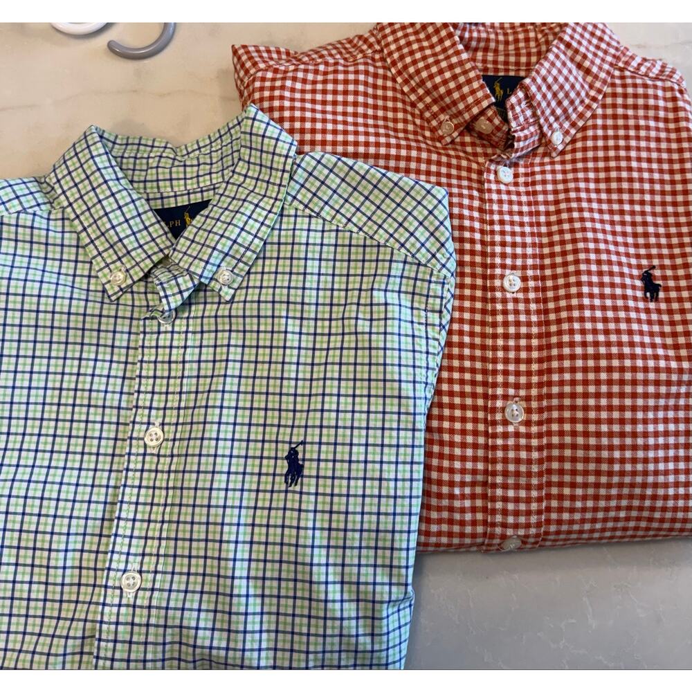Polo Ralph Lauren BUNDLE of long sleeve button down shirts / youth M (10/12)